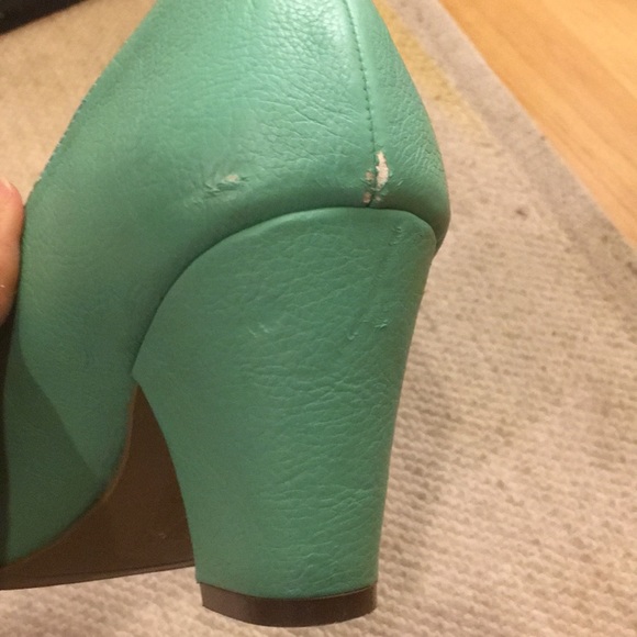 Modcloth mint green peep toe heels - Picture 7 of 8